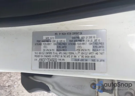 2014 Mazda Cx-5 Touring from USA, damaged, VIN JM3KE2CY7E0409232